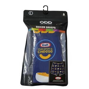 ODD Kraft Macaroni & Cheese Theme Mens Boxer Briefs Size Small (28-30) NWT